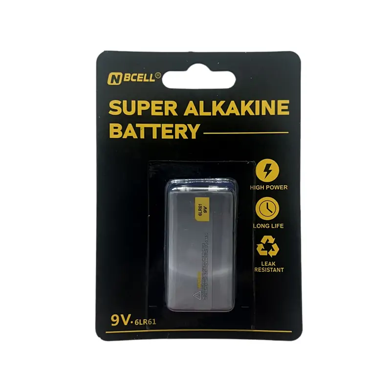 Super Alkaline Batterie 9V 6LR61 Blister Card-Nbcell