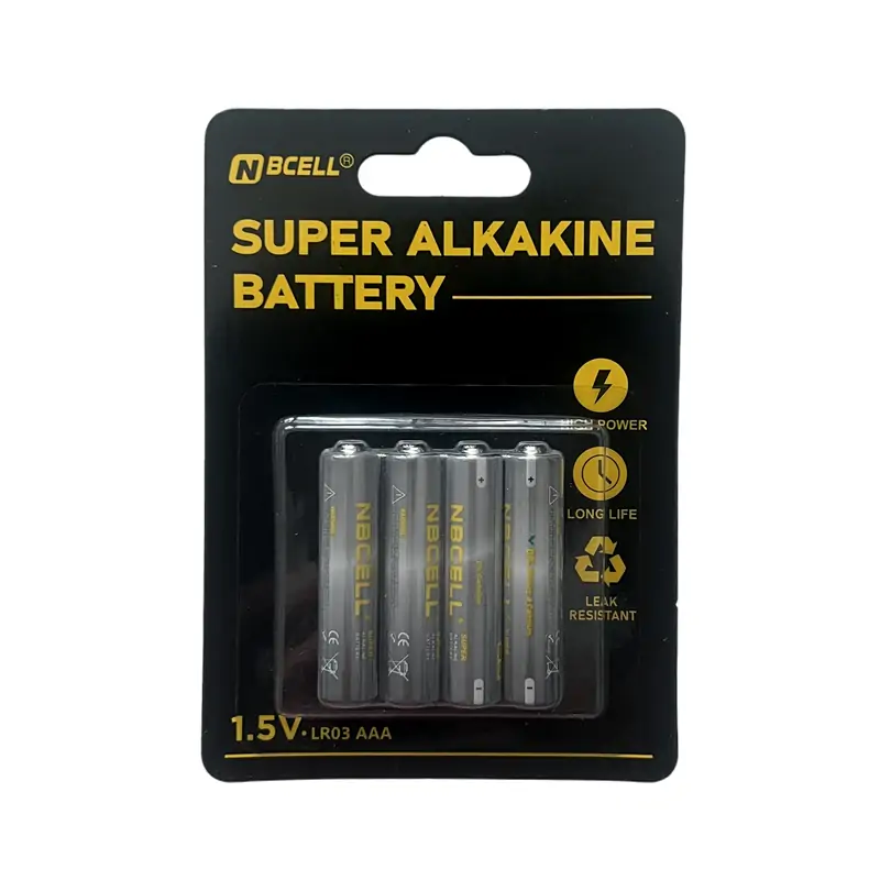 Superalkalische Batterie LR03 AAA 4 Pack Blister Card-Nbcell