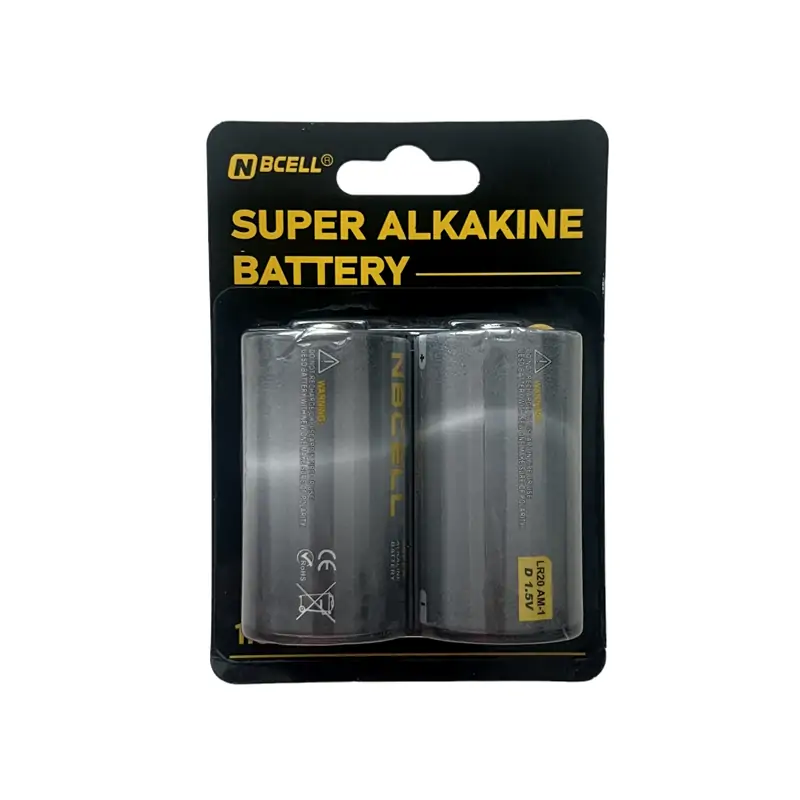 Super alkalische Batterie LR20 D. 2 Pack Blister Card-Nbcell