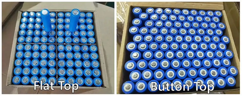 14500 battery flat top and button top